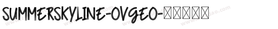 SummerSkyline-OVGeO字体转换