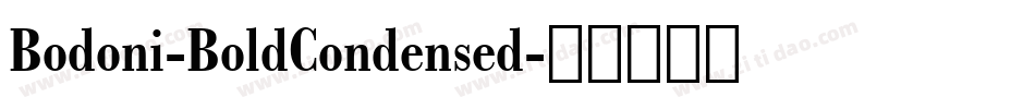 Bodoni-BoldCondensed字体转换