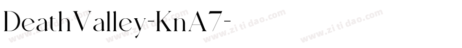 DeathValley-KnA7字体转换