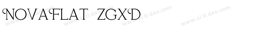 NovaFlat-zgxD字体转换