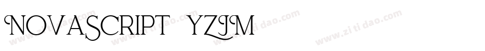 NovaScript-yZJM字体转换