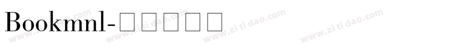 Bookmnl字体转换