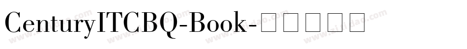 CenturyITCBQ-Book字体转换