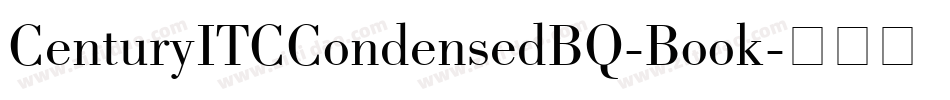 CenturyITCCondensedBQ-Book字体转换