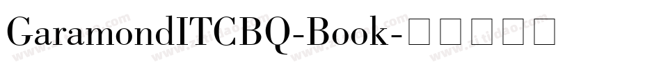 GaramondITCBQ-Book字体转换