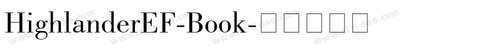 HighlanderEF-Book字体转换