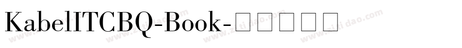 KabelITCBQ-Book字体转换