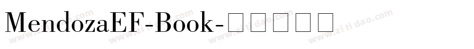 MendozaEF-Book字体转换