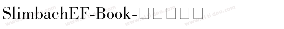 SlimbachEF-Book字体转换