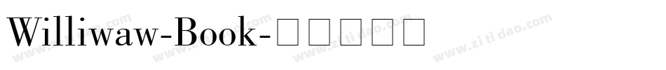 Williwaw-Book字体转换