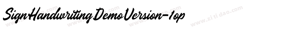 SignHandwritingDemoVersion-1opv字体转换
