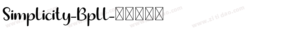 Simplicity-Bpll字体转换