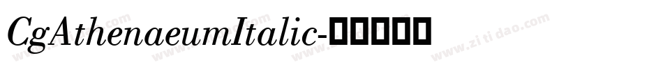 CgAthenaeumItalic字体转换