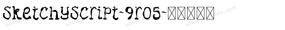 SketchyScript-9rO5字体转换