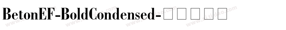 BetonEF-BoldCondensed字体转换