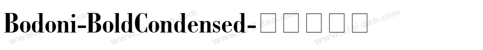 Bodoni-BoldCondensed字体转换