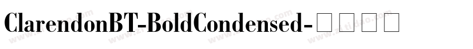 ClarendonBT-BoldCondensed字体转换