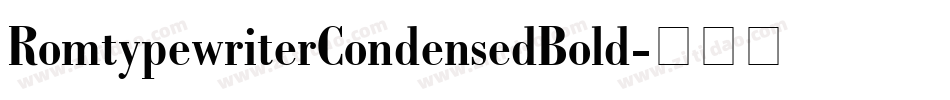 RomtypewriterCondensedBold字体转换