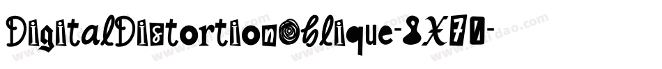DigitalDistortionOblique-8X70字体转换