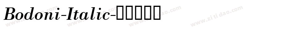 Bodoni-Italic字体转换