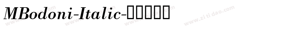 MBodoni-Italic字体转换