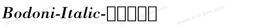 Bodoni-Italic字体转换