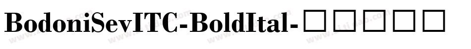 BodoniSevITC-BoldItal字体转换