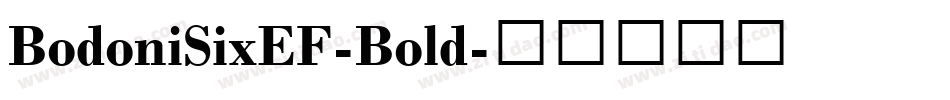 BodoniSixEF-Bold字体转换