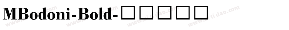 MBodoni-Bold字体转换