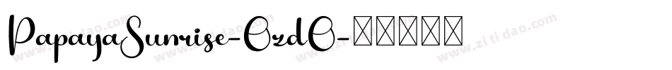 PapayaSunrise-OzdO字体转换