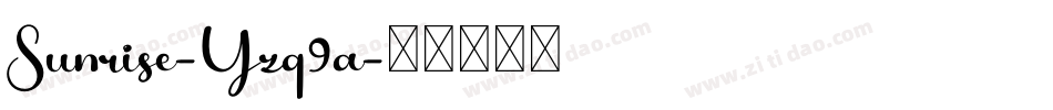 Sunrise-Yzq9a字体转换
