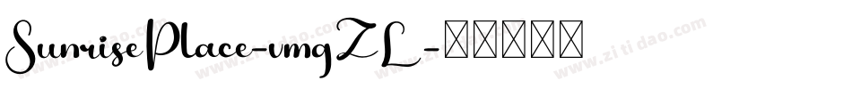 SunrisePlace-vmgZL字体转换