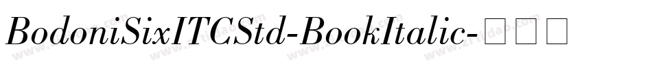 BodoniSixITCStd-BookItalic字体转换