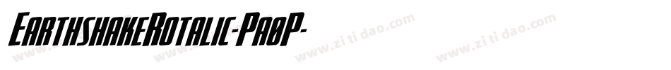 EarthshakeRotalic-Pa0P字体转换