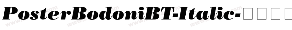 PosterBodoniBT-Italic字体转换