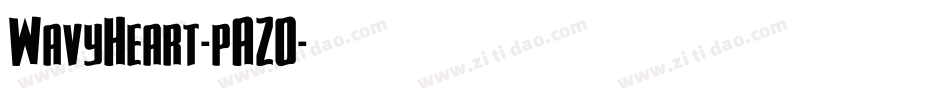 WavyHeart-pAZO字体转换
