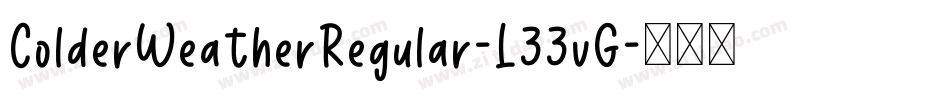 ColderWeatherRegular-L33vG字体转换