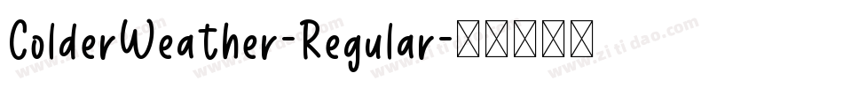ColderWeather-Regular字体转换
