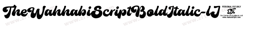 TheWahhabiScriptBoldItalic-lJ3y字体转换