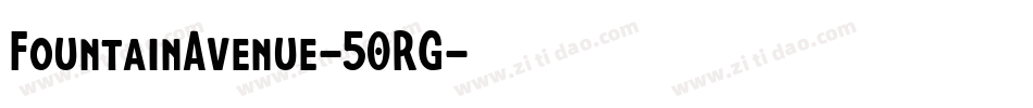FountainAvenue-50RG字体转换