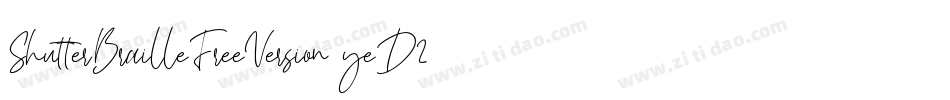 ShutterBrailleFreeVersion-yeD2字体转换