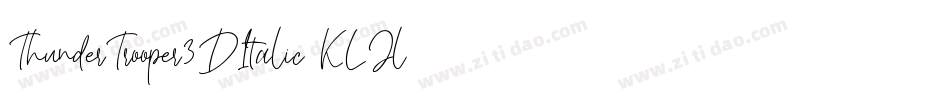 ThunderTrooper3DItalic-KLJl字体转换