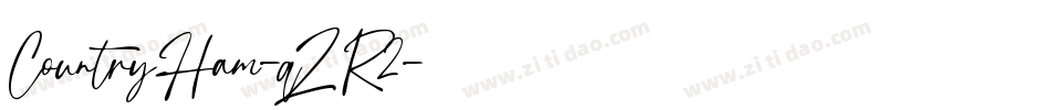 CountryHam-qZR2字体转换