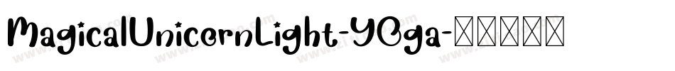 MagicalUnicornLight-YOga字体转换