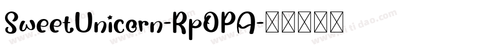 SweetUnicorn-Rp0PA字体转换