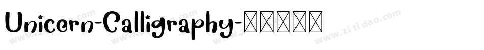 Unicorn-Calligraphy字体转换