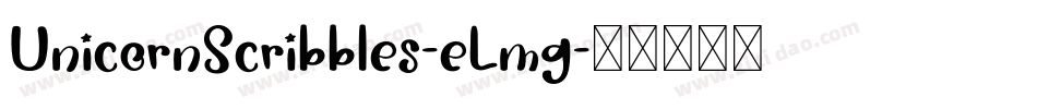 UnicornScribbles-eLmg字体转换