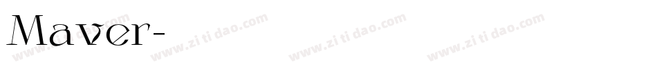 Maver字体转换