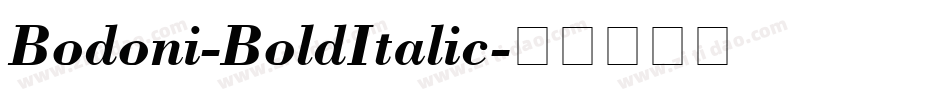 Bodoni-BoldItalic字体转换