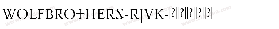 WolfBrothers-rjvK字体转换